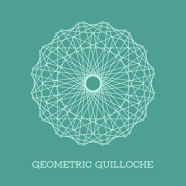 Roseta labrada geométrica vectorial