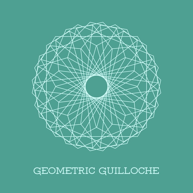 Roseta labrada geométrica vectorial