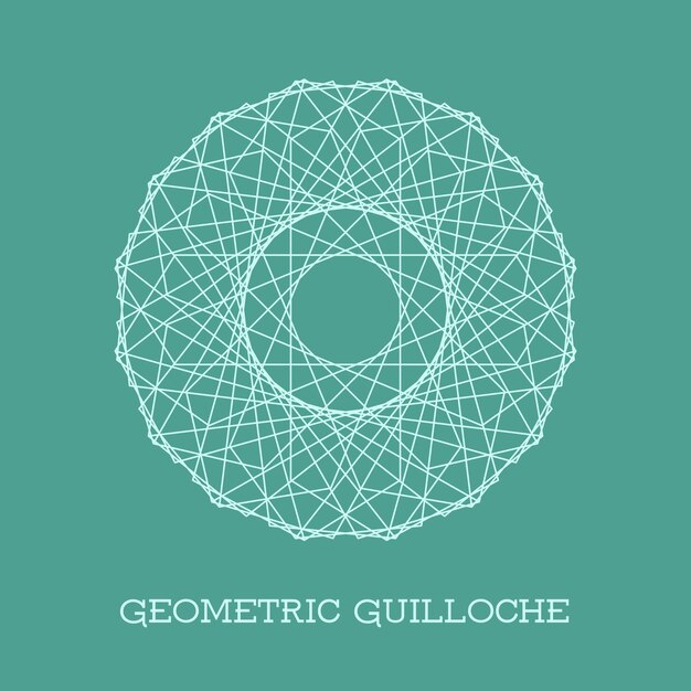 Roseta de líneas entrecruzadas geométricas vectoriales