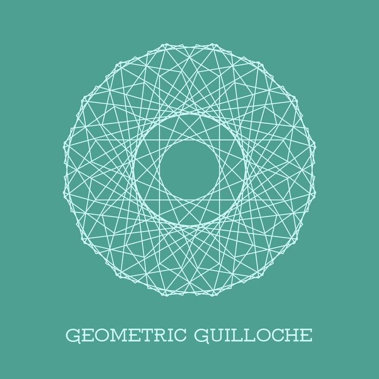 Vector roseta de líneas entrecruzadas geométricas vectoriales