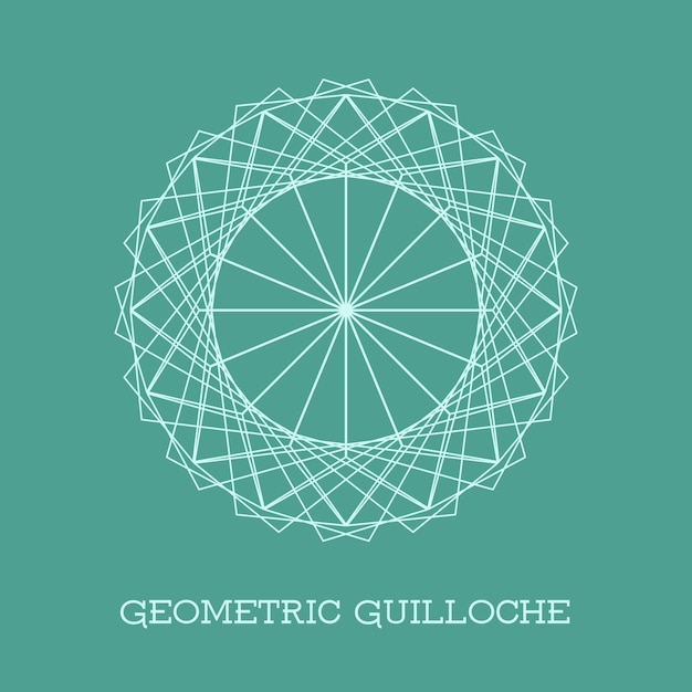 Roseta de líneas entrecruzadas geométricas vectoriales
