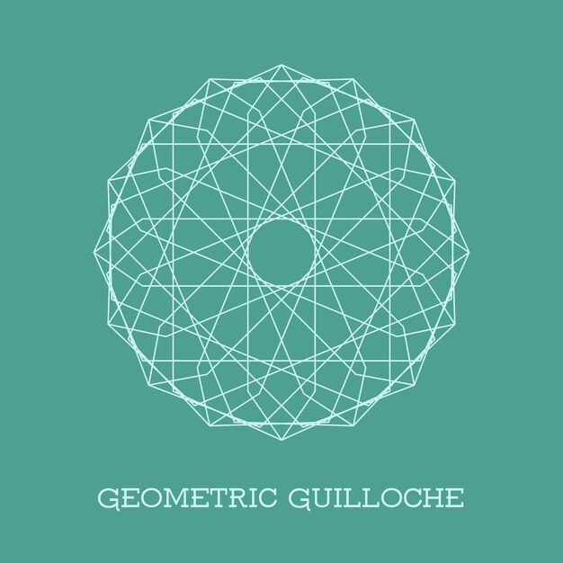 Roseta de líneas entrecruzadas geométricas vectoriales