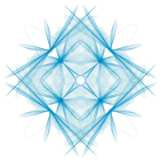 Roseta de patrón redondo de guilloche vectorial para billetes y certificados Diseño de guilloque vectorial