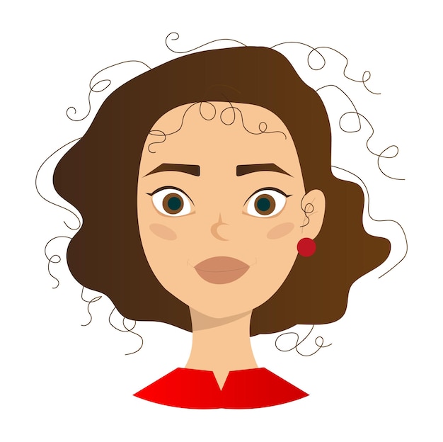 el rostro de una niña con cabello oscuro rizado y ojos caviar