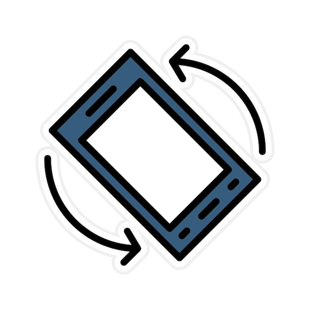 Rotar automáticamente la imagen vectorial del icono Se puede usar para imprimir