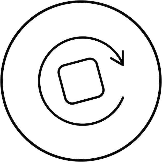 Rotar el icono del vector Se puede usar para el conjunto de iconos de física
