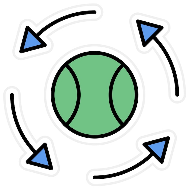 Rotar la imagen vectorial del icono Se puede utilizar para la física
