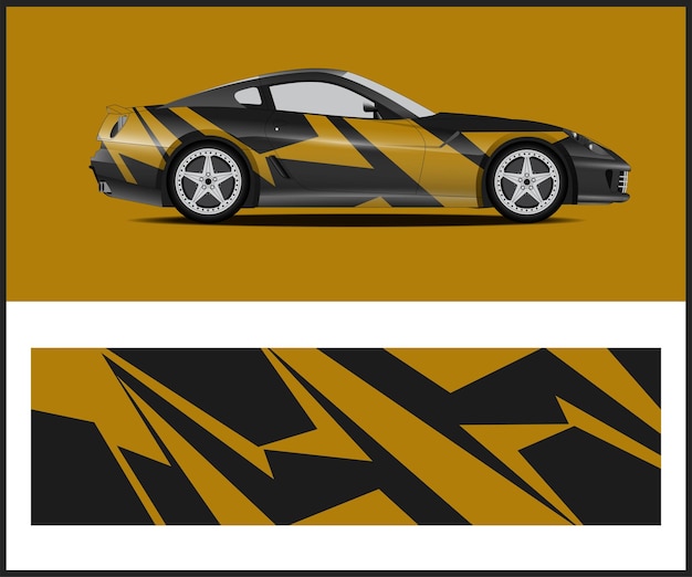 Rotulación de auto que dice z en negro y amarillo