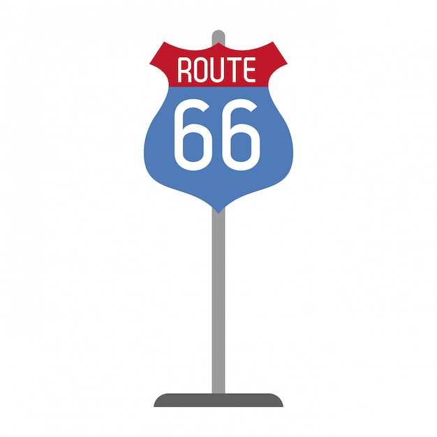 Route 66 roadsign symbol