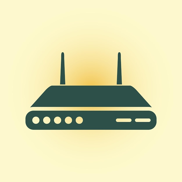 Router icono de moda magnífica ilustración vectorial abstracta obras de arte coloridas diseño encantador