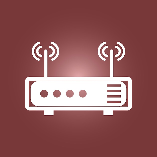 Router icono de moda real ilustración vectorial abstracta obras de arte coloridas diseño encantador