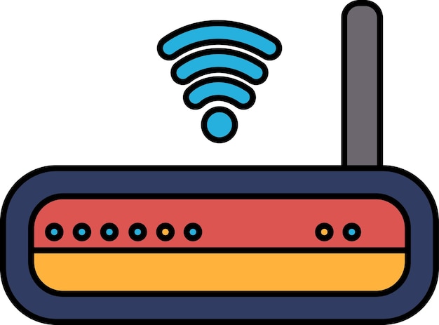 Un router wifi con un diseño azul y blanco