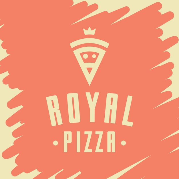 Royal pizza vector estilo logo icono emblema signo