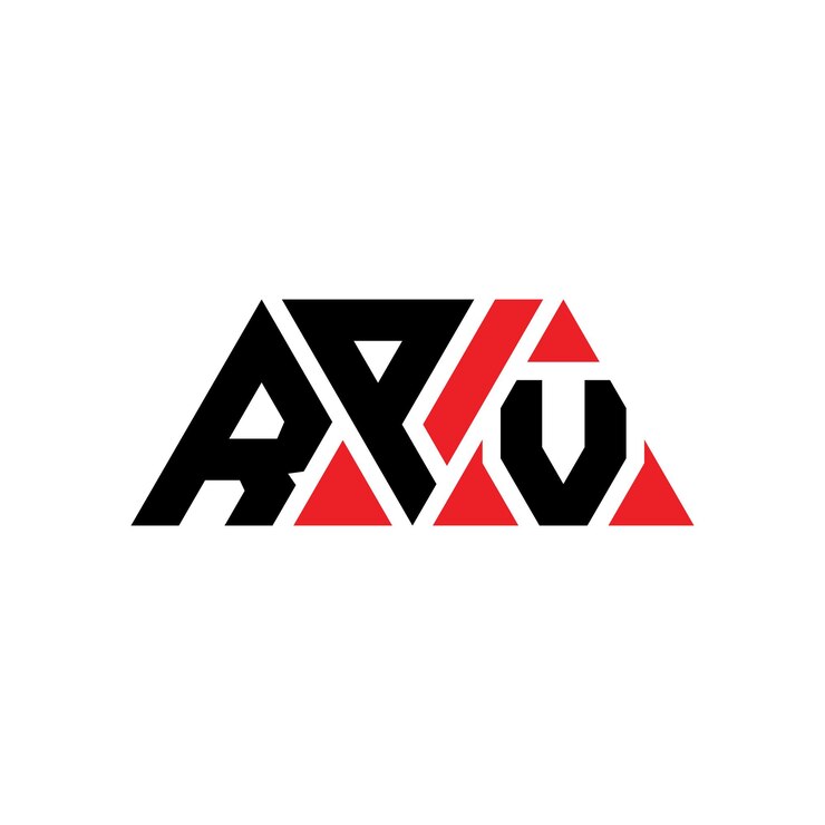 Vector rpv triángulo diseño de la letra del logotipo con forma de triángulo rpv diseño del logotipo triángulo monograma rpv vector triángulo logotipo plantilla con color rojo rpv logotipo triangular sencillo elegante y lujoso logo rpv