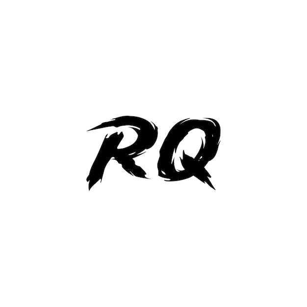 RQ monograma diseño del logotipo letra texto nombre símbolo monocromático logotipo alfabeto carácter logotipo simple