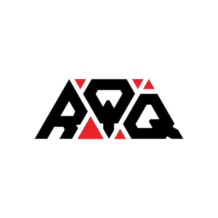 Vector rqq triángulo diseño de logotipo con letra triángulo con forma de triángulo rqq logotipo triángulo de diseño monograma rqq vector triángulo logotipo plantilla con color rojo logotipo triangular rqq sencillo elegante y lujoso logotipo rqq
