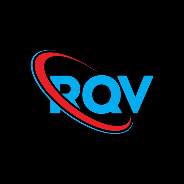 RQV logotipo RQV letra RQV diseño de logotipo de letra Iniciales logotipo de RQV vinculado con círculo y mayúscula logotipo de monograma RQV tipografía para negocios de tecnología y marca inmobiliaria