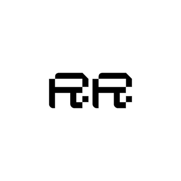 RR monograma diseño del logotipo letra texto nombre símbolo monocromático logotipo alfabeto carácter logotipo simple