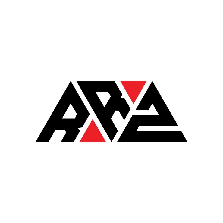Vector rrz diseño de logotipo de letra triangular con forma de triángulo rrz triángulo diseño de logotip monograma rrz vector triángulo plantilla de logotipo con color rojo rrz logotipo triangular sencillo elegante y lujoso logotipo rrz