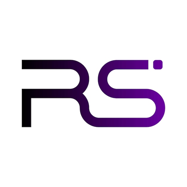 RS tipografía emblema inicial monograma símbolo de lujo icono sencillo diseño de letra logotipo