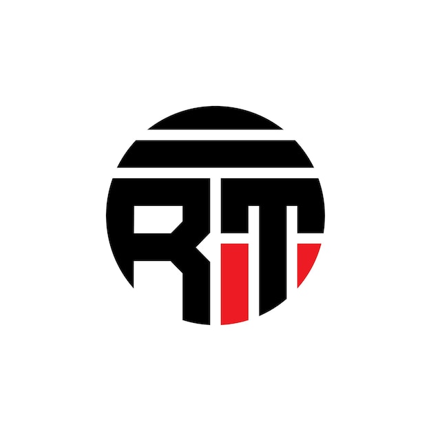 RT diseño de letras del logotipo arte vectorial