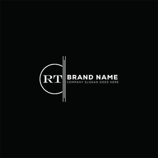 RT diseño de logotipos de letras RT plantilla vectorial de monogramas de negocios y bienes raíces