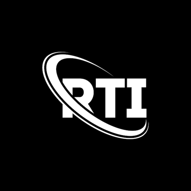 RTI logotipo RTI letra RTI letra logotipo diseño iniciales RTI logotipo vinculado con círculo y mayúscula monograma logo RTI tipografía para negocios de tecnología y marca inmobiliaria