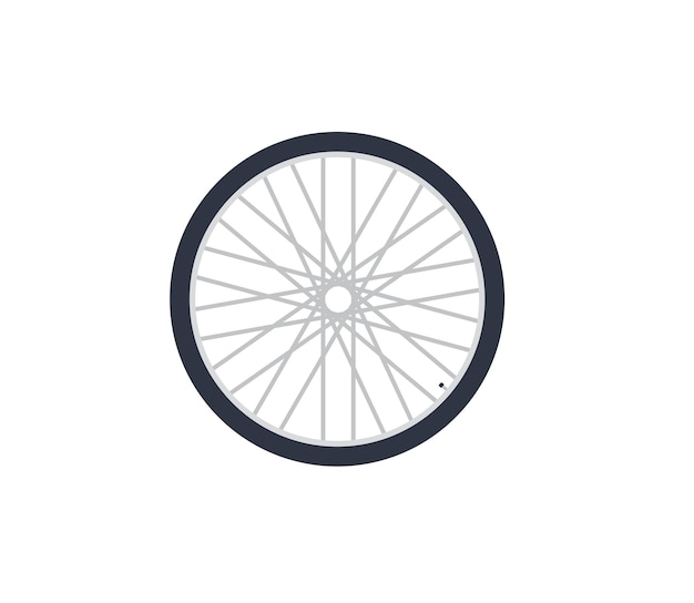 Rueda de bicicleta vector icono aislado. ilustración de emojis. emoticon de vector de rueda de bicicleta