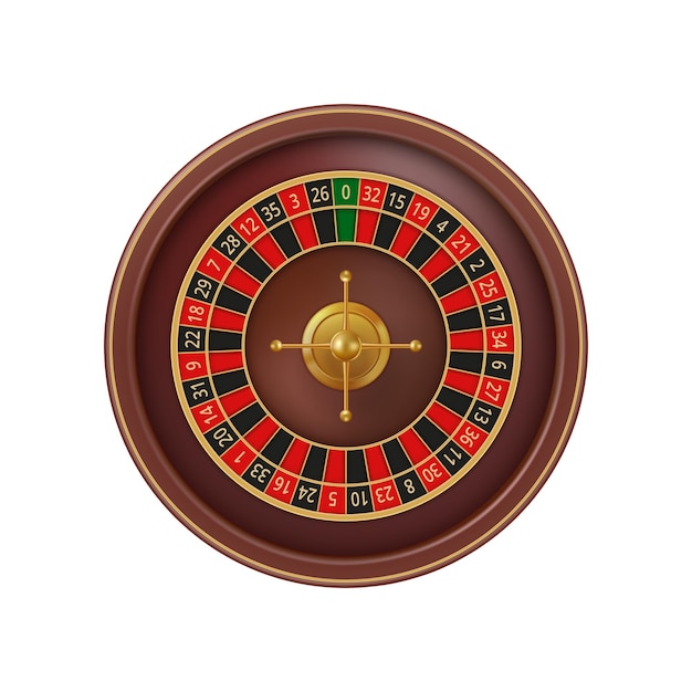 Rueda de casino o ruleta juego realista