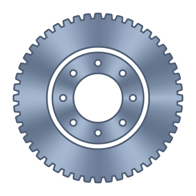 Rueda dentada Rueda dentada de metal Icono de ajuste de engranaje Icono de engranaje de máquina Icono industrial Ilustración vectorial