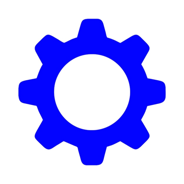 rueda de engranajes con icono de 6 dientes