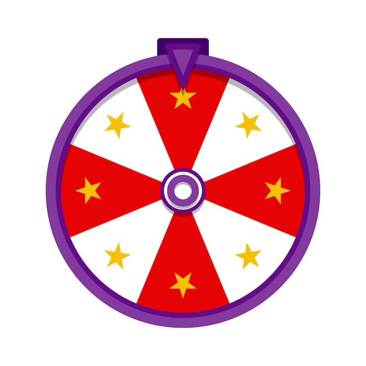 Vector rueda de la fortuna aislada sobre fondo blanco