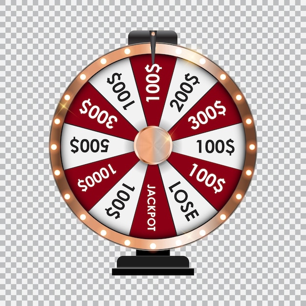 Rueda de la fortuna, icono de la suerte con lugar para el texto. Ilustración vectorial EPS10