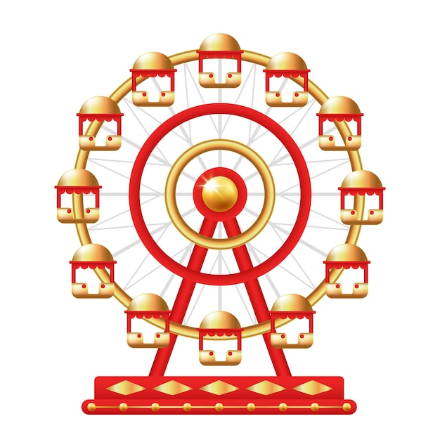 Rueda gigante Clipart vectorial aislado en fondo blanco
