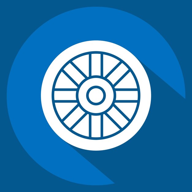 Rueda de íconos relacionada con el símbolo celta estilo sombra larga diseño simple editable