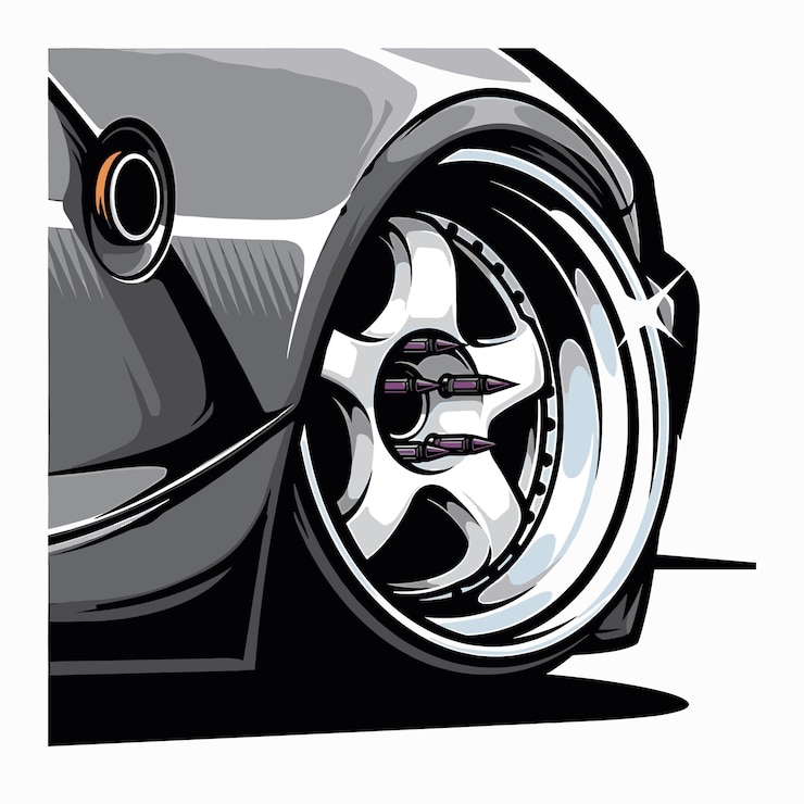 Vector rueda personalizada para automóviles deportivos jdm