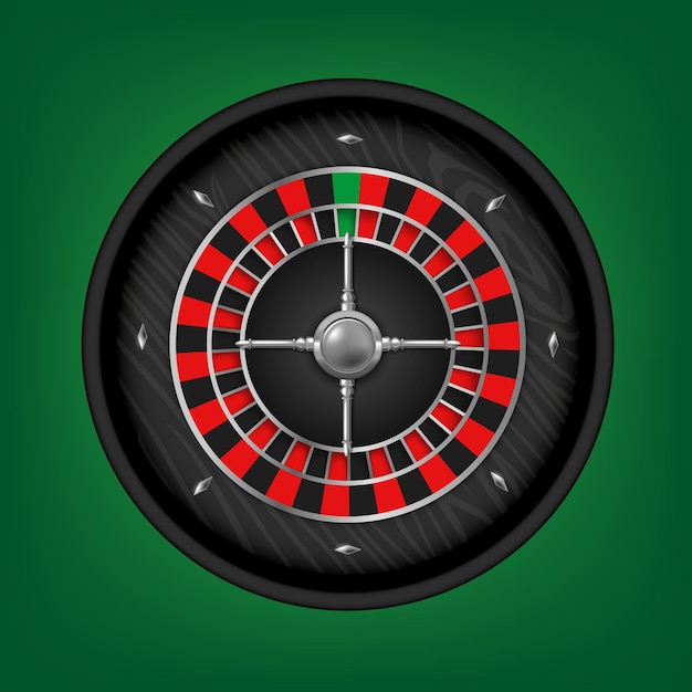 Rueda de ruleta Rueda de roleta de casino Clipart vectorial aislado en fondo blanco