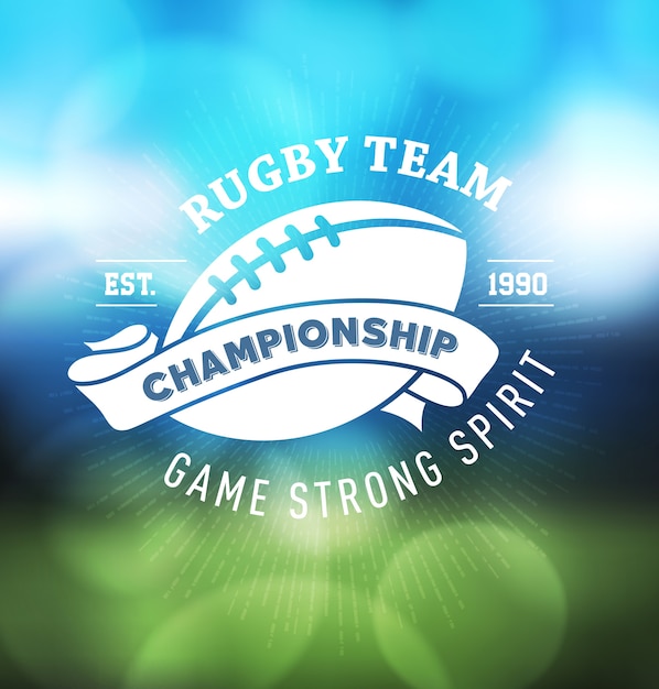 Vector rugby championship logo sport