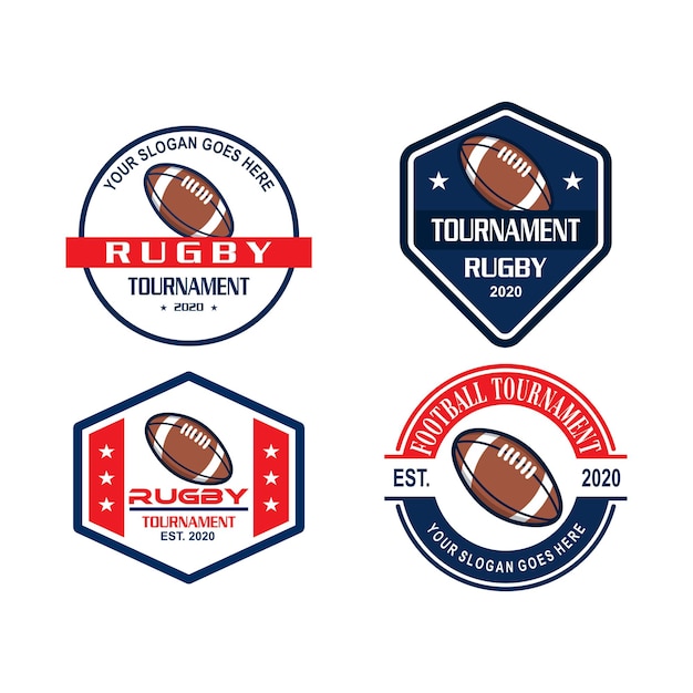 Rugby logo deporte logo vector