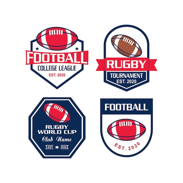 Rugby logo deporte logo vector