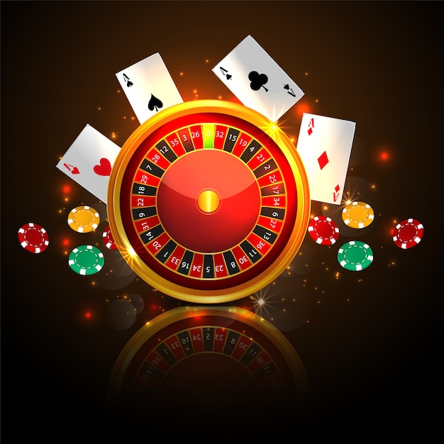 Ruleta de casino con fichas