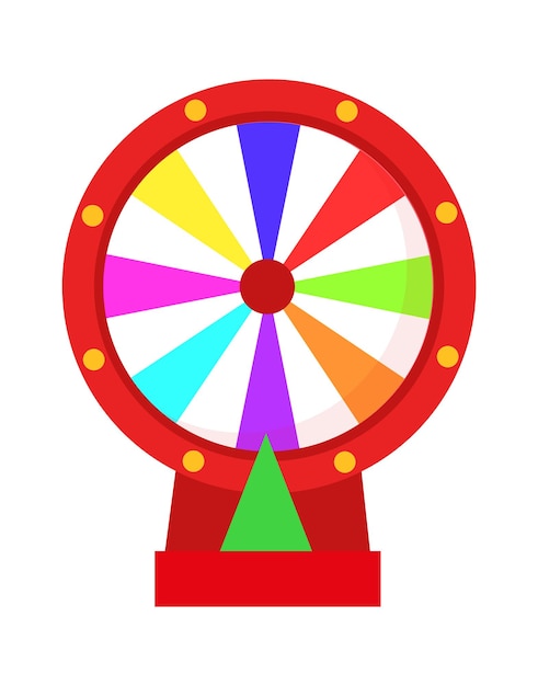 Ruleta giratoria de la suerte Ilustración vectorial