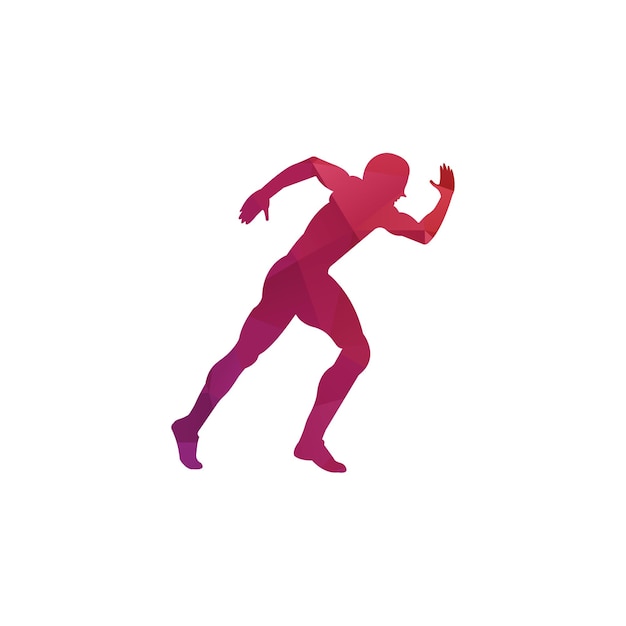 Running and Marathon Logo Vector Design Running man vector símbolo Deporte y competición concepto