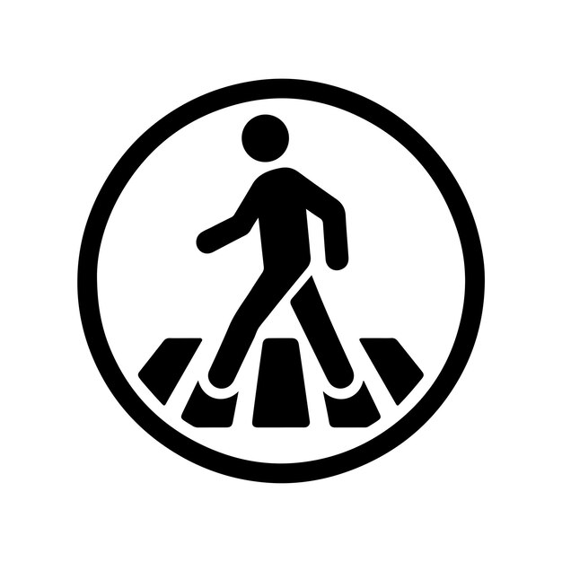 Running Human Icon silueta Icono vectorial de hombre caminante Signo peatonal en estilo neumorfismo Vector