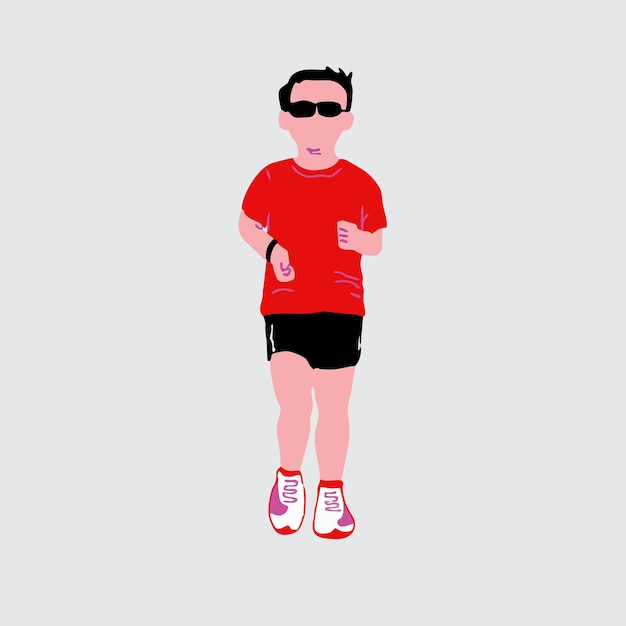 Vector running man