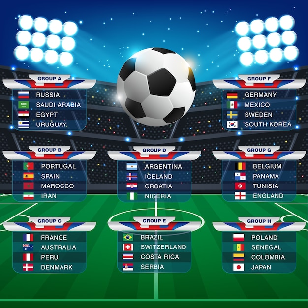 Rusia 2018 calendario de la copa del mundo