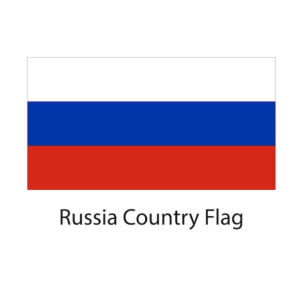 Rusia País Bandera dibujo a mano ilustración basado en vectores dibujo