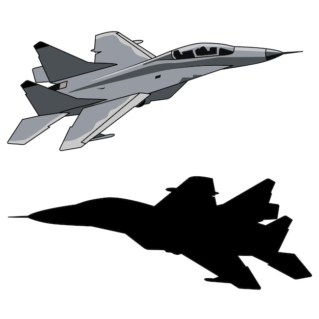 Ruso mig jet fighter ilustración vector diseño