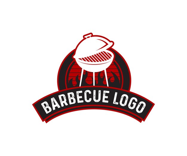 Rústico vintage bbq grill barbacoa grill etiqueta sello diseño de logotipo