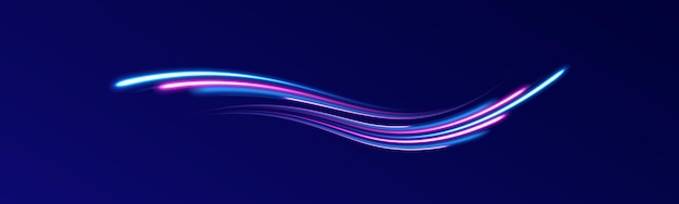 Ruta de luz onda de fuego trayectoria de rastro línea luces de automóviles fibra óptica y curva de incandescencia giro